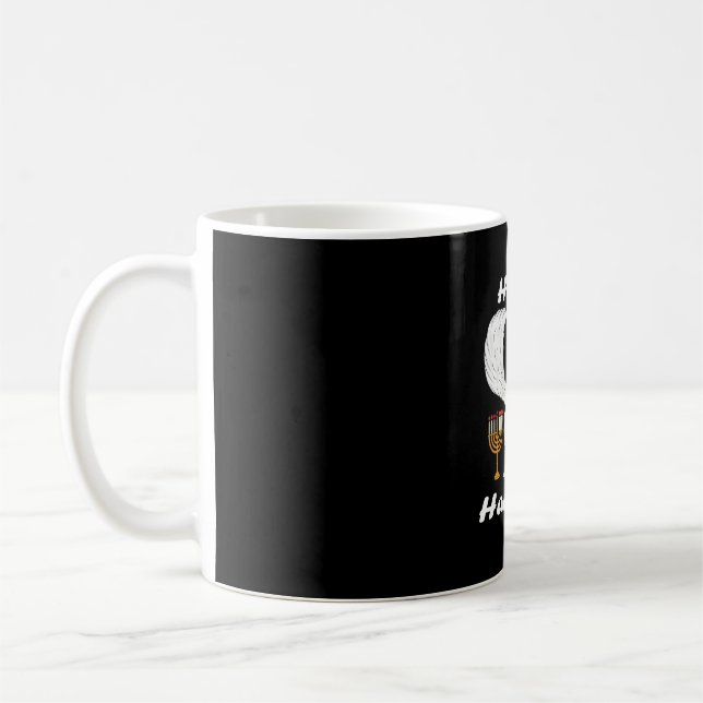 Taza De Café Meowzel del gracioso gato judío hanukkah chanuka (Izquierda)