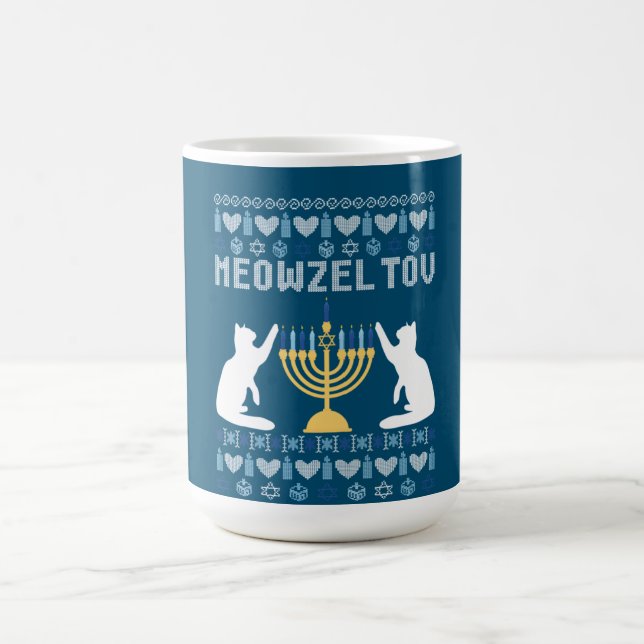 Taza De Café Meowzel Tov Chanukah (Centro)
