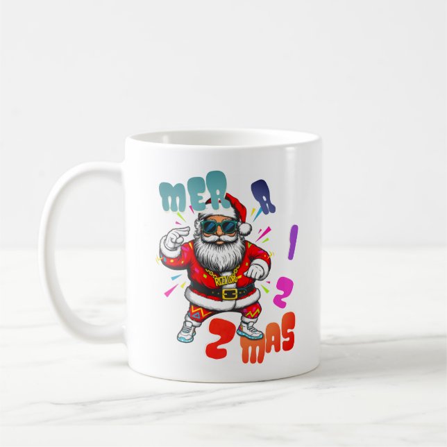 Taza De Café Mer rizz mas - Christmas Rizz funny Santa  (Izquierda)