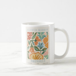 Taza De Café Mercado de flores de Bruselas