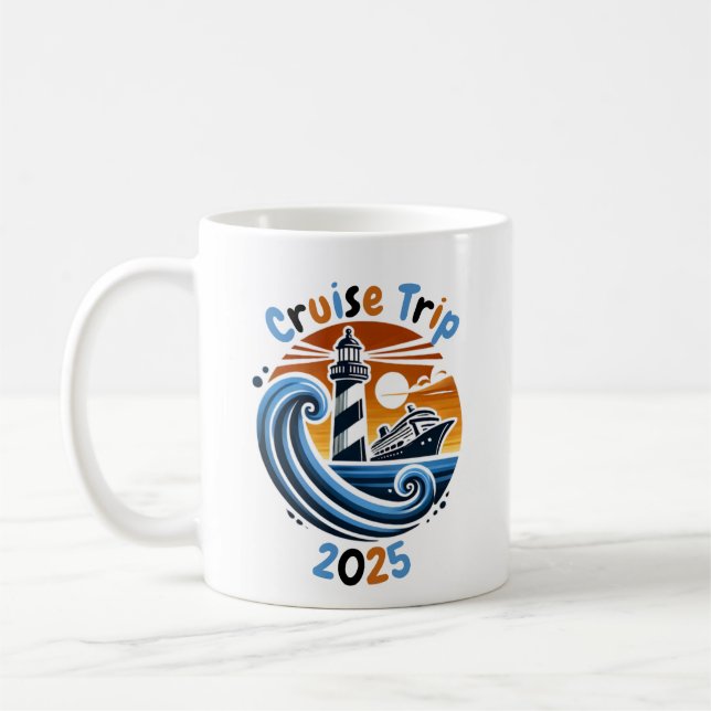 Taza De Café Mercancía de viaje en crucero de visita (Izquierda)