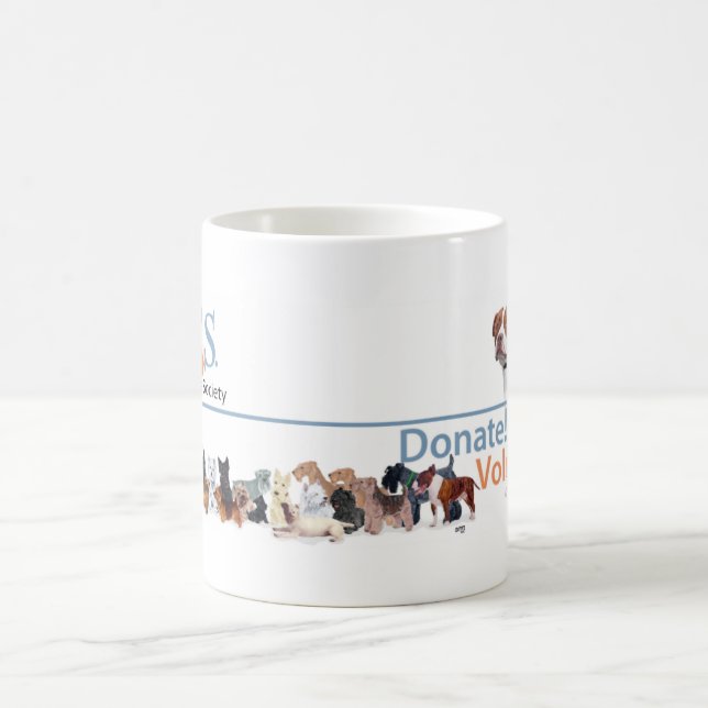 Taza De Café Mercancía del logotipo de PUPs (Centro)