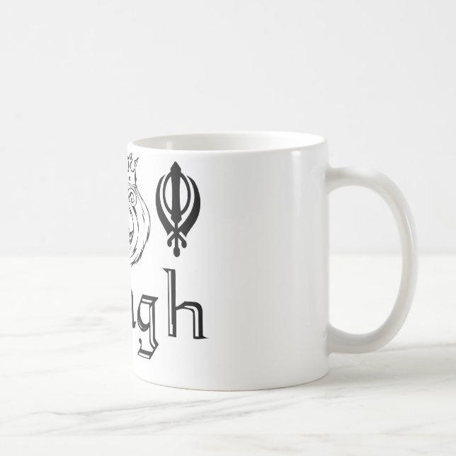 Taza De Café Mercancía sikh del diseño de Khanda Khalsa del (Derecha)