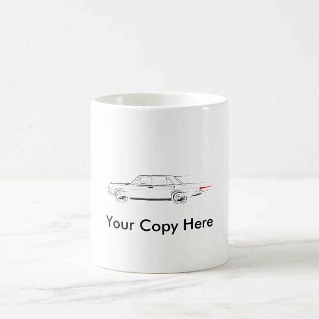 Taza De Café Mercedes 280 SE W108 para fondos blancos (Centro)