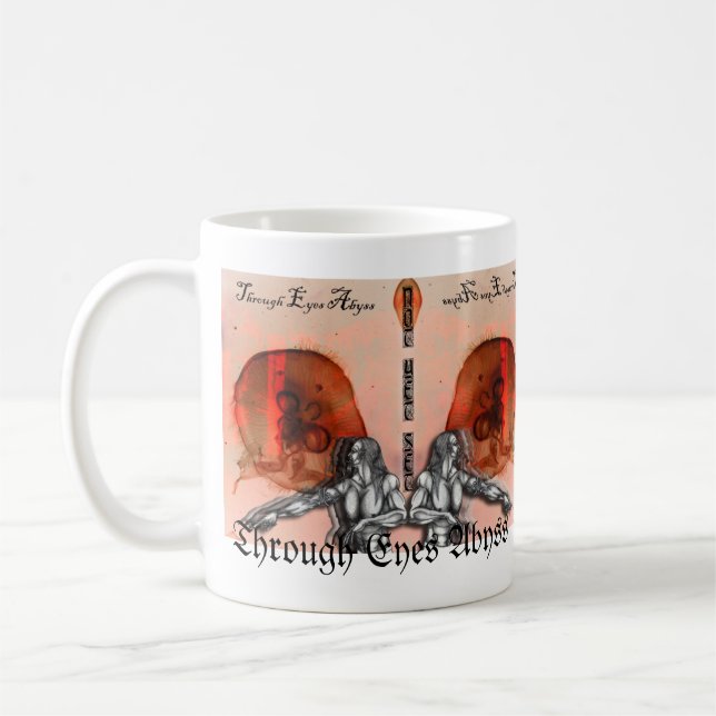 Taza De Café Merch "Through Eyes Abyss" (Izquierda)