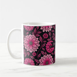 Taza De Café Merci Maîtresse – Floral Élégant