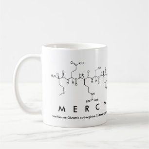 Taza De Café Mercy peptide nombre mug