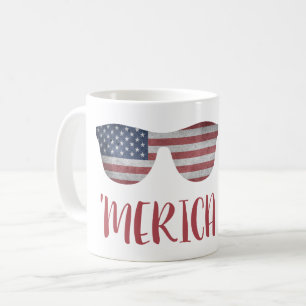 TAZA DE CAFÉ 'MÉRICA CON SOMBRILLAS ESTADOUNIDENSES - EE.