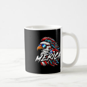 Taza De Café Merica Mullet Eagle Gracioso 4 De Julio