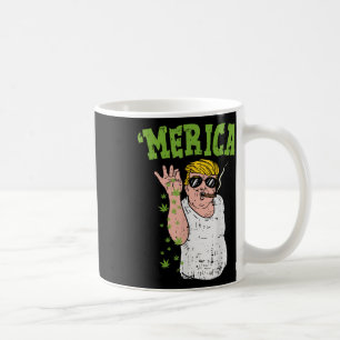 Taza De Café Merica Trump Bae Smoed Weed Funny Stoner Gift