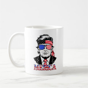Taza De Café 'MERICA TRUMP Feliz 4 De Julio A Trump