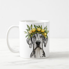 Taza De Café Merle Great Dane Dog Lemon Crown