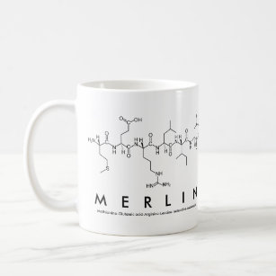 Taza De Café Merlin peptide name mug