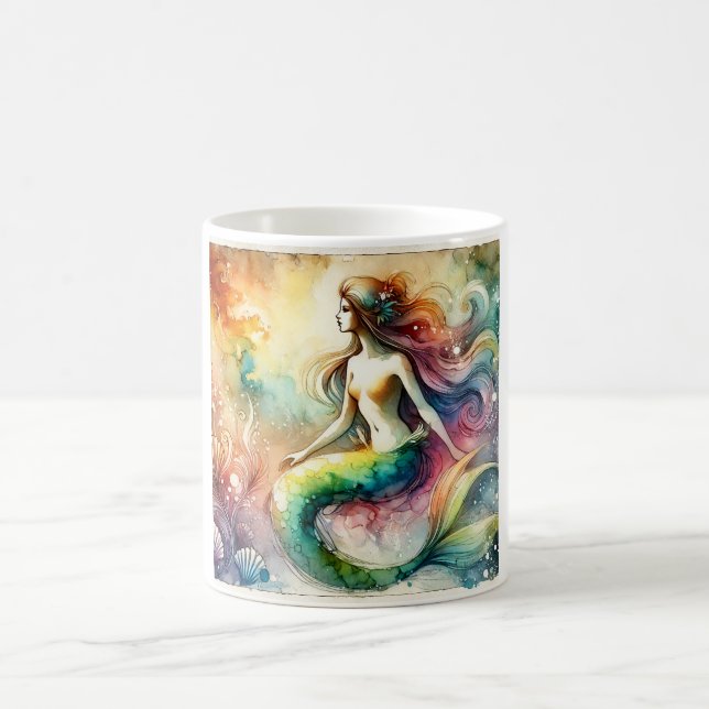 Taza De Café Mermaid 190624AREF102 - Watercolor (Centro)