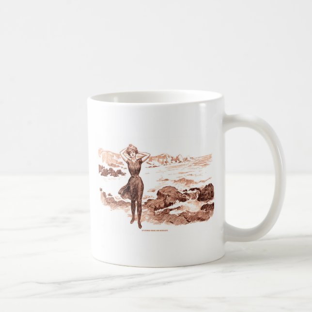 Taza De Café Mermaid Beach Gibson Chica Vieja (Derecha)