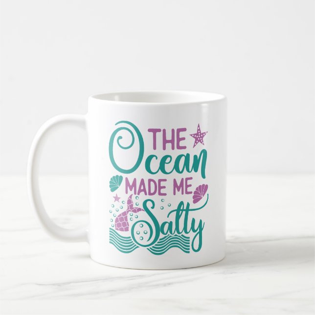 Taza De Café Mermaid Coffee Mug | Mermaid Mug | Regalo de veran (Izquierda)