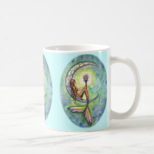Taza de café Mermaid Moon por Molly Harrison