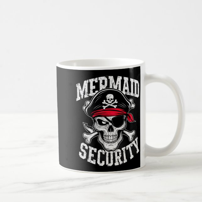 Taza De Café Mermaid Security Rate Dad Brother Halloween  (Derecha)