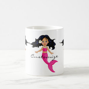 Taza De Café Mermaid Thunder_Cove de cola rosa
