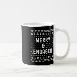 Taza De Café Merry &amp; Anuncio de compromiso de Navidades com