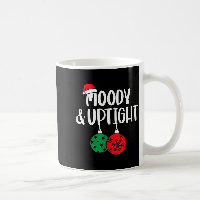 Taza De Café Merry &amp; Bright Moody &amp; Uptight Matching Co (Derecha)