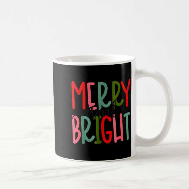 Taza De Café Merry And Bright Christmas Women Girls Kids Toddle (Derecha)