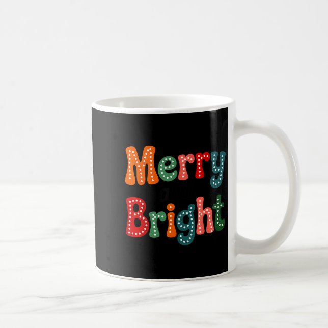 Taza De Café Merry And Bright Family Christmas Squad Xmas Vibes (Derecha)
