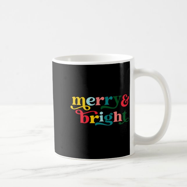 Taza De Café Merry And Bright Modern Christmas Womens  (Derecha)