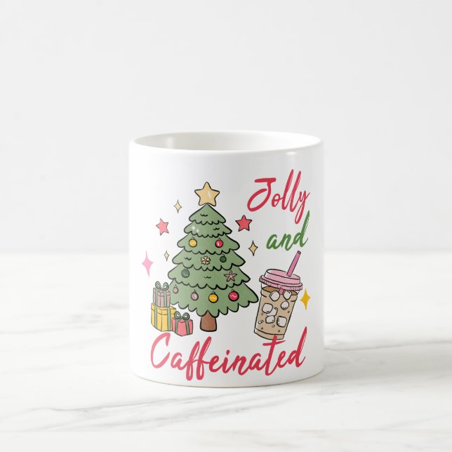 Taza De Café Merry and Caffeinated Christmas Mug (Centro)