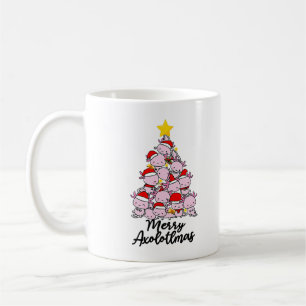 Taza De Café Merry Axolotlmas Axolotl Árbol de Navidad Merry Ch