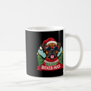 Taza De Café Merry Boxer-mas Cute Boxer Dog Navidades