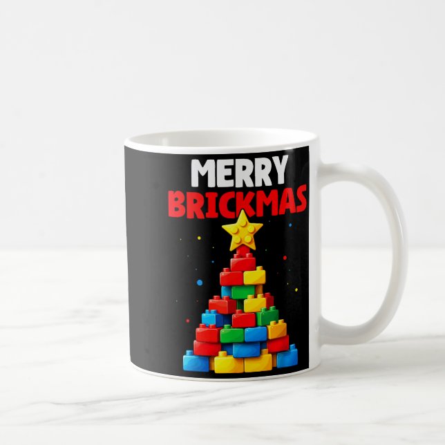 Taza De Café Merry Brickmas Block Building Builder Brick Master (Derecha)