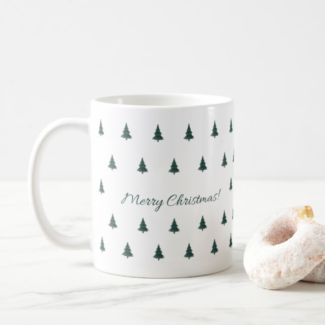 Taza De Café Merry & Bright Christmas Mug 𝜗𝜚🎄 (Con donut)