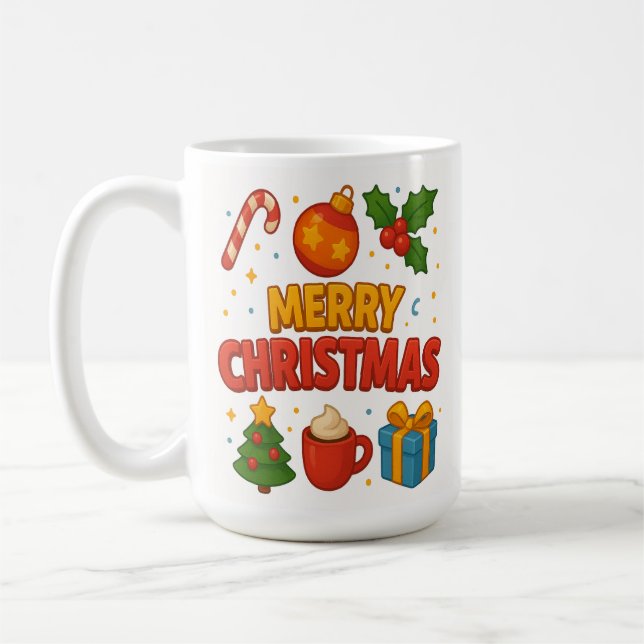 Taza De Café Merry & Bright - Navidades caprichosos (Izquierda)