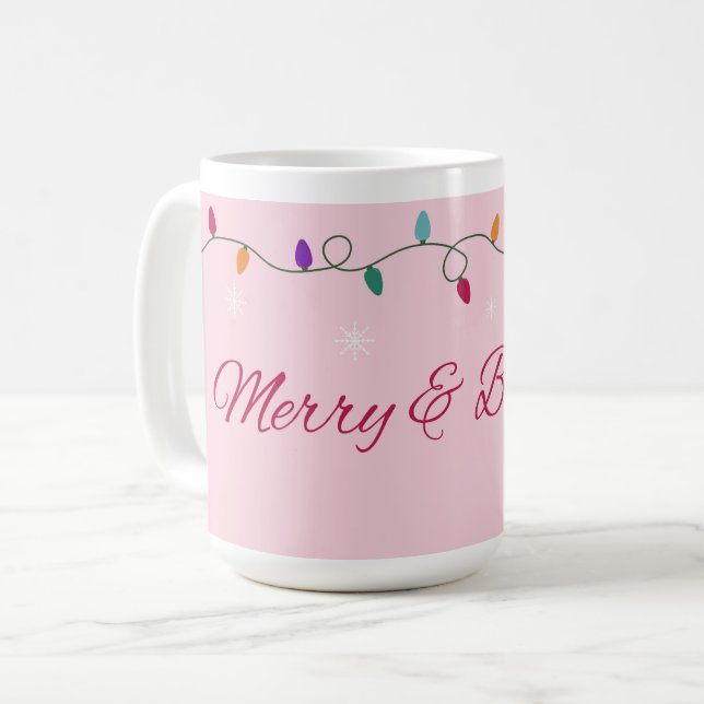 Taza De Café Merry & Bright | Stylish  (Anverso izquierdo)