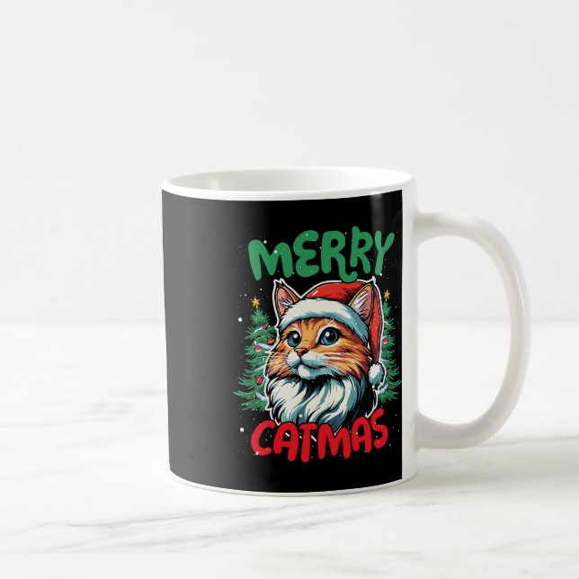 Taza De Café Merry Catmas Funny Navidades Duck Lover (Derecha)