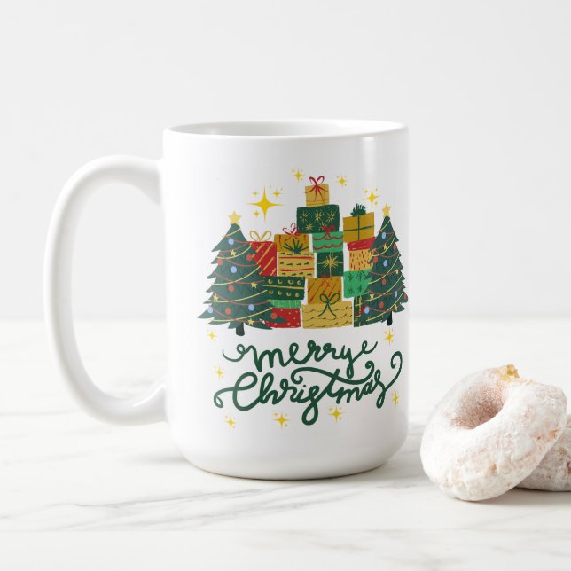 Taza De Café Merry Chrismas All coffee mug 15oz (Con donut)