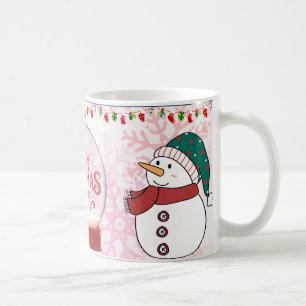 taza de café Merry Chrismas hombre de nieve