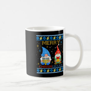 Taza De Café Merry Chrismukkah Funny Gnomes Navidades Y Hanuk
