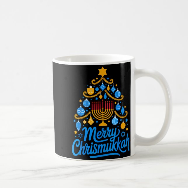 Taza De Café Merry Chrismukkah Holiday Hanukkah Family Matching (Derecha)
