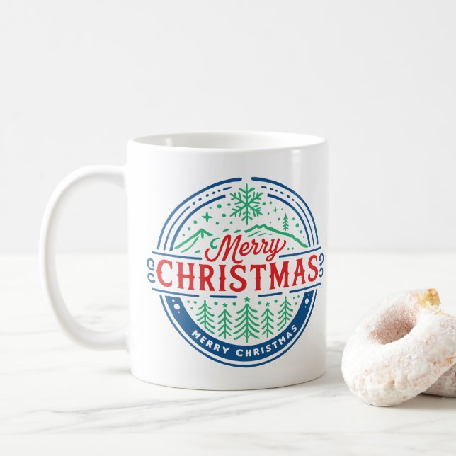 Taza De Café Merry Christmas 2 (Con donut)