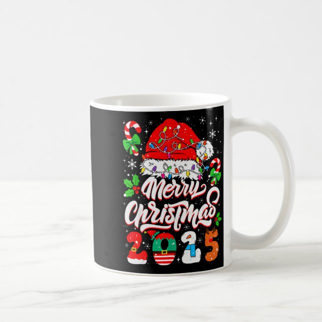 Taza De Café Merry Christmas 2025 Family Matching Pajamas Xmas  (Derecha)