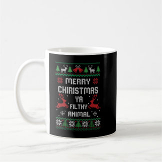 Taza De Café Merry Christmas Animal Filthy Ya Copy