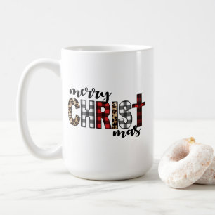 Taza De Café Merry CHRISTmas Buffalo Placa
