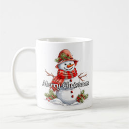 Taza De Café Merry Christmas Bundled-up Little Snowman