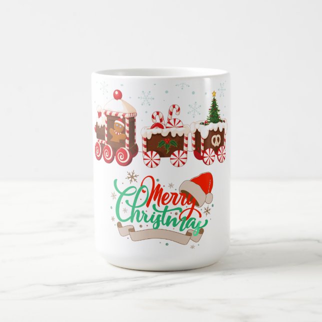 Taza De Café Merry Christmas Candy Train (Centro)