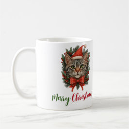 Taza De Café Merry Christmas Cat Mug