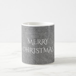 Taza De Café Merry Christmas Chalkboard Typography Black White