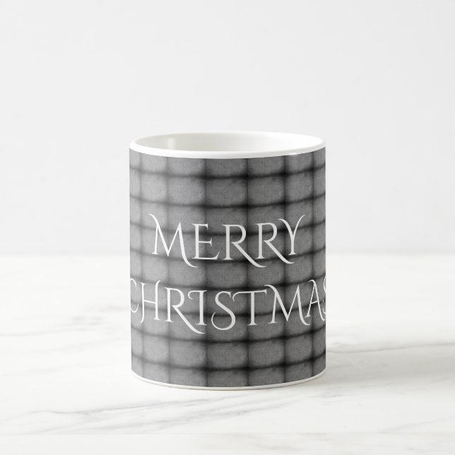Taza De Café Merry Christmas Chalkboard Typography Black White (Centro)