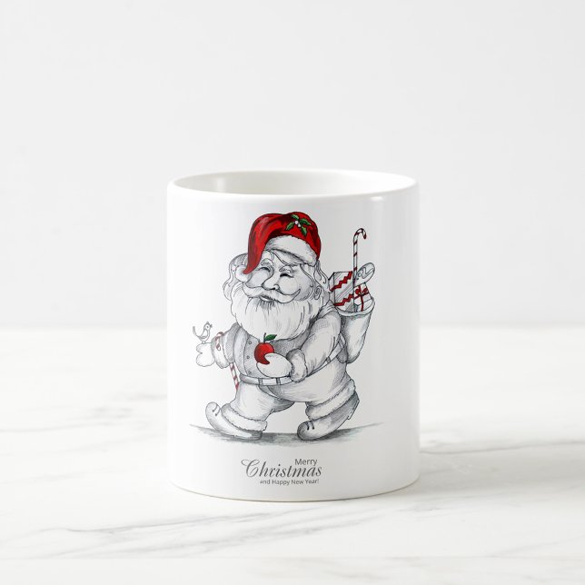 Taza De Café Merry Christmas Coffee Mug (A Christmas Illustration coffee mug!)